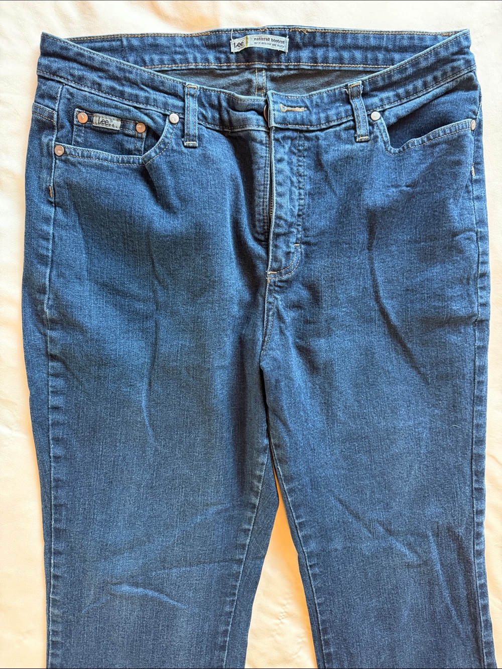 Lee Straight Leg Jeans in Medium Blue